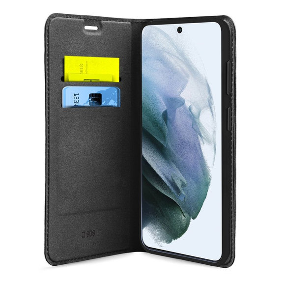 SBS - Fall Book Wallet Lite für Samsung Galaxy S21 FE, schwarz