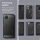 Spigen - Rugged Armor Hülle für Samsung Galaxy A22 5G, schwarz