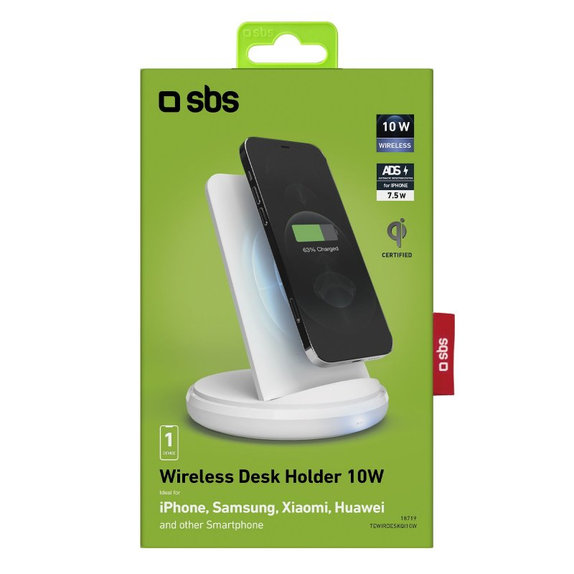SBS - Kabelloses Desktop-Ladegerät, weiß