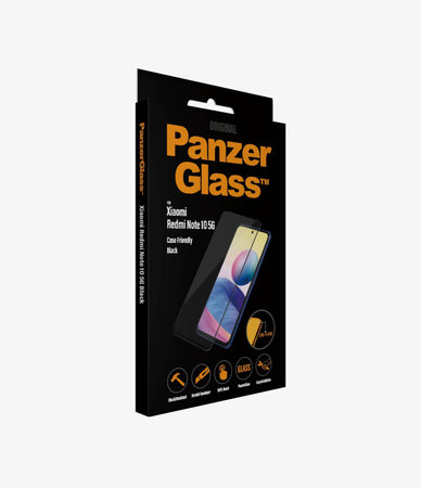 PanzerGlass - Gehärtetes Glas Case Friendly für Xiaomi Redmi Note 10 5G, schwarz