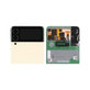 Samsung Galaxy Z Flip 3 F711B - LCD Display + Touchscreen Front Glas + Rahmen (Externe) (Cream) - GH97-26773B Genuine Service Pack