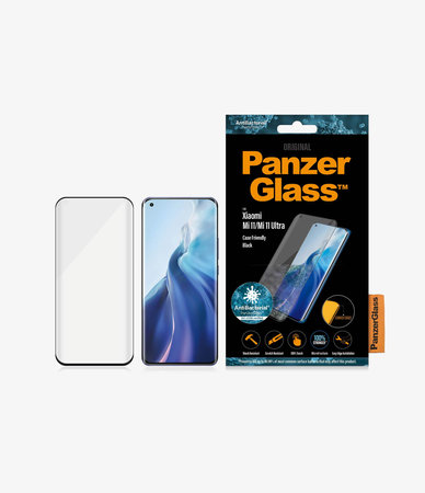 PanzerGlass - Gehärtetes Glas Case Friendly AB für Xiaomi Mi 11, Mi 11 Ultra, schwarz