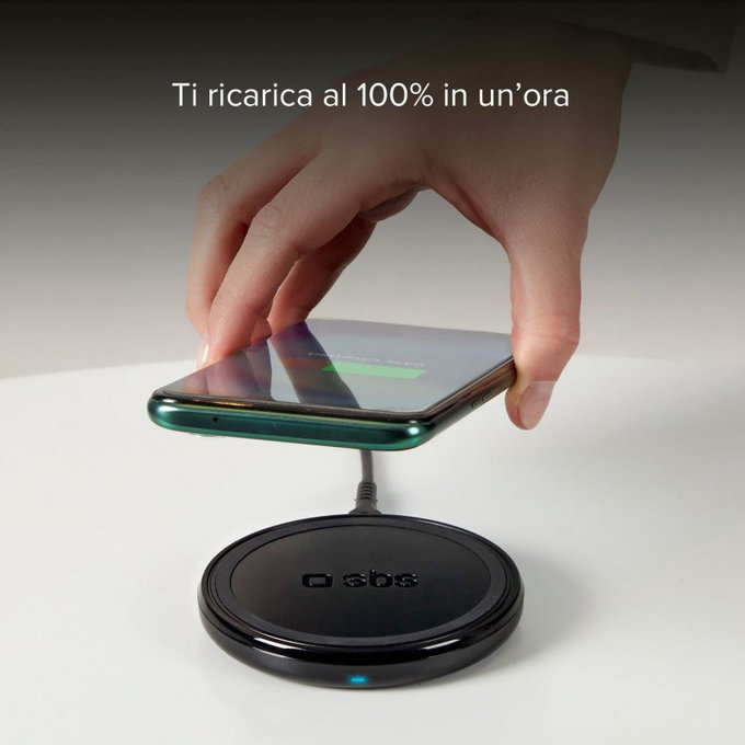 SBS - Drahtloses Ladegerät mit QI, schwarz