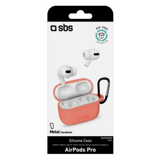 SBS - Silicon Fall für Apple AirPods Pro, coral