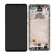 Samsung Galaxy A72 A725F, A726B - LCD Display + Touchscreen Front Glas + Rahmen (Awesome White) - GH82-25460D, GH82-25463D, GH82-25624D, GH82-25849D Genuine Service Pack