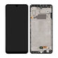 Samsung Galaxy A32 A325F - LCD Display + Touchscreen Front Glas + Rahmen (Awesome Black) - GH82-25566A, GH82-25579A Genuine Service Pack