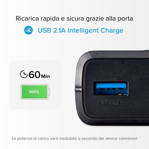 SBS - PowerBank 20 000 mAh, 2x USB, 2,1A, schwarz