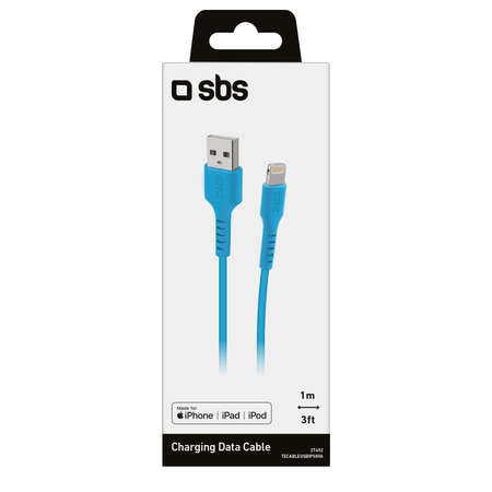 SBS - Lightning / USB Kabel (1m), blau