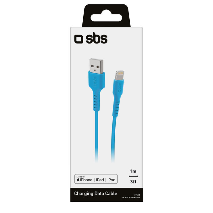 SBS - Lightning / USB Kabel (1m), blau
