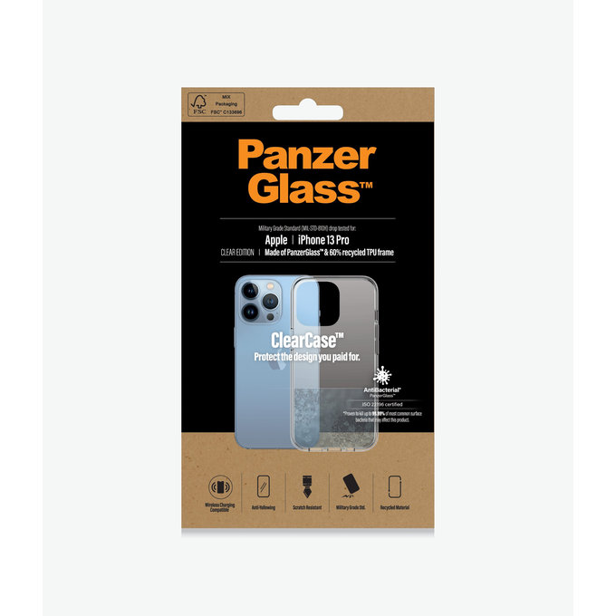 PanzerGlass - Hülle ClearCase AB für iPhone 13 Pro, transparent