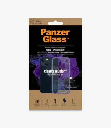 PanzerGlass - Hülle ClearCaseColor AB für iPhone 13 mini, grape