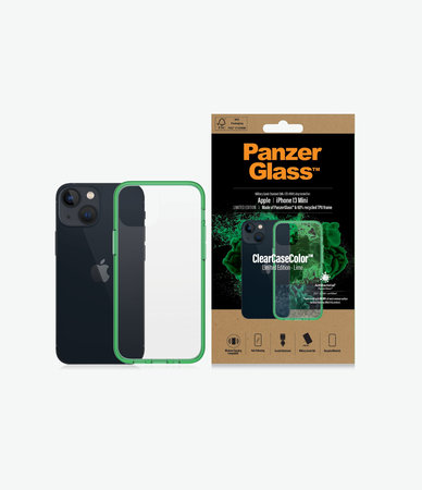 PanzerGlass - Fall ClearCaseColor AB für iPhone 13 mini, lime
