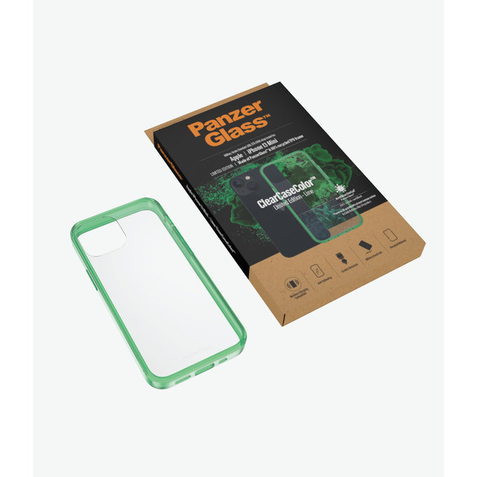 PanzerGlass - Fall ClearCaseColor AB für iPhone 13 mini, lime