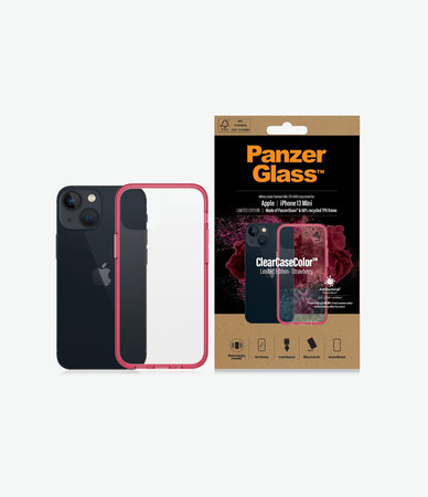 PanzerGlass - Fall ClearCaseColor AB für iPhone 13 mini, strawberry