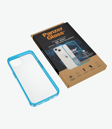PanzerGlass - Fall ClearCaseColor AB für iPhone 13, bondi blue