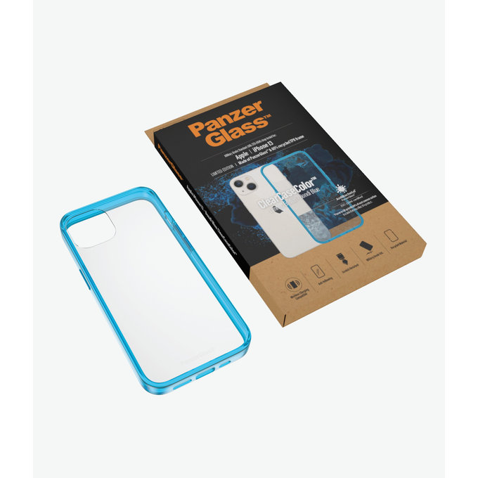 PanzerGlass - Fall ClearCaseColor AB für iPhone 13, bondi blue
