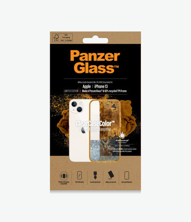 PanzerGlass - Fall ClearCaseColor AB für iPhone 13, tangerine
