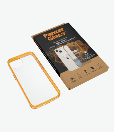 PanzerGlass - Fall ClearCaseColor AB für iPhone 13, tangerine