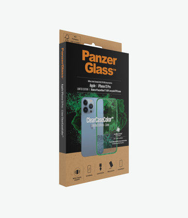 PanzerGlass - Fall ClearCaseColor AB für iPhone 13 Pro, lime