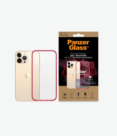 PanzerGlass - Hülle ClearCaseColor AB für iPhone 13 Pro Max, strawberry