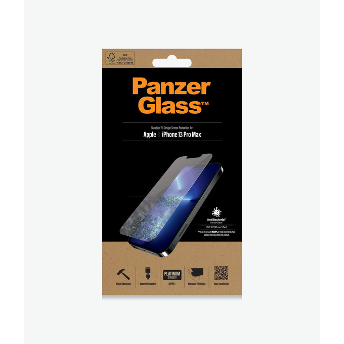 PanzerGlass - Gehärtetes Glas Standard Fit AB für iPhone 13 Pro Max und 14 Plus, transparent