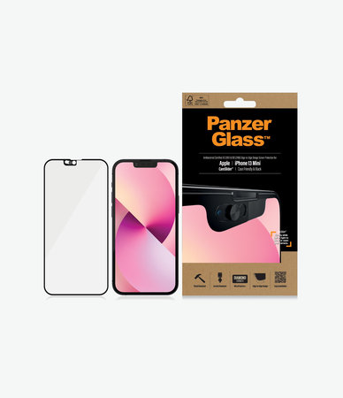 PanzerGlass - Gehärtetes Glas Case Friendly CamSlider AB für iPhone 13 mini, schwarz