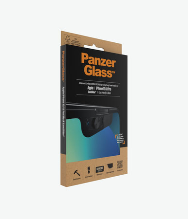 PanzerGlass - Gehärtetes Glas Case Friendly CamSlider AB für iPhone 13, 13 Pro und 14, schwarz