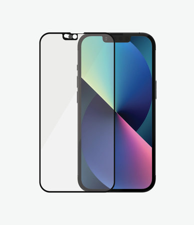PanzerGlass - Gehärtetes Glas Case Friendly CamSlider AB für iPhone 13, 13 Pro und 14, schwarz