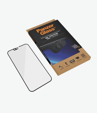 PanzerGlass - Gehärtetes Glas Case Friendly CamSlider AB für iPhone 13 Pro Max und 14 Plus, schwarz