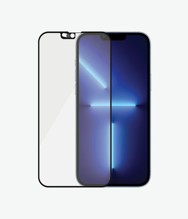 PanzerGlass - Gehärtetes Glas Case Friendly CamSlider AB für iPhone 13 Pro Max und 14 Plus, schwarz