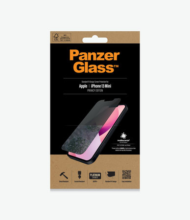 PanzerGlass - Gehärtetes Glas Standard Fit Privacy AB für iPhone 13 mini, transparent