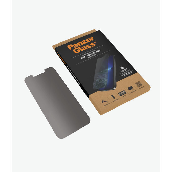 PanzerGlass - Gehärtetes Glas Standard Fit Privacy AB für iPhone 13 Pro Max und 14 Plus, transparent