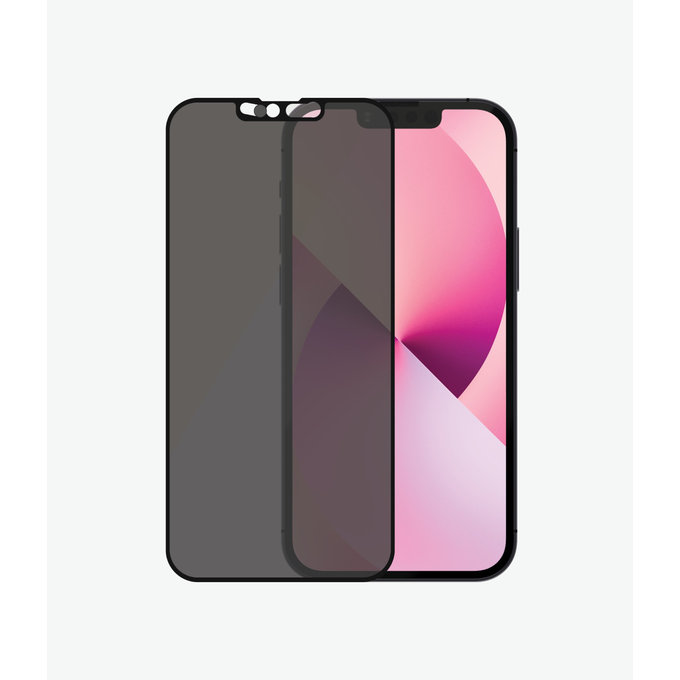 PanzerGlass - Gehärtetes Glas Case Friendly Privacy CamSlider AB für iPhone 13 mini, schwarz