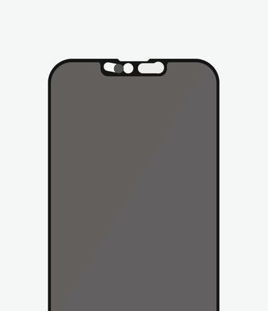 PanzerGlass - Gehärtetes Glas Case Friendly Privacy CamSlider AB für iPhone 13 mini, schwarz