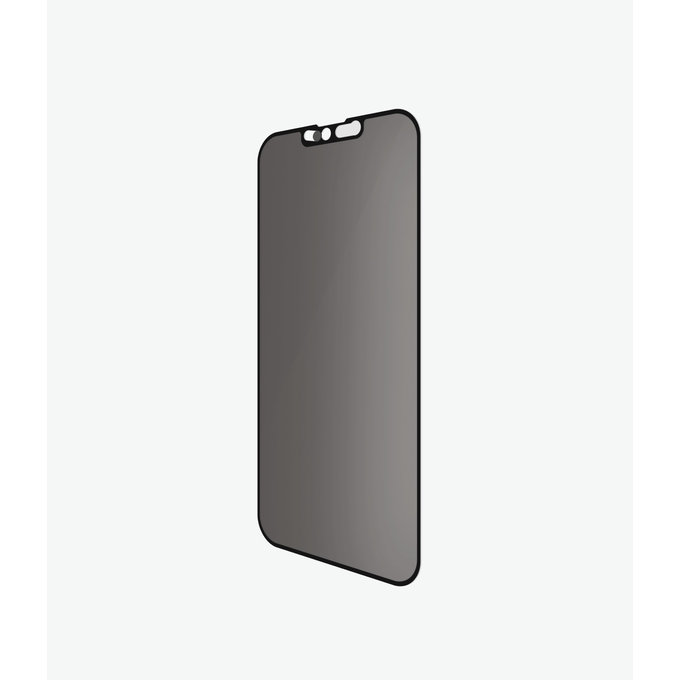 PanzerGlass - Gehärtetes Glas Case Friendly Privacy CamSlider AB für iPhone 13, 13 Pro und 14, schwarz