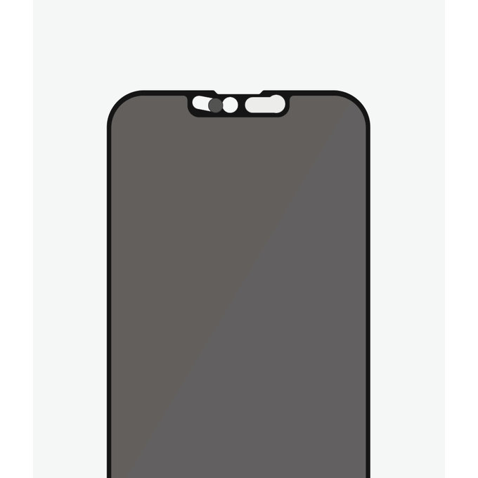 PanzerGlass - Gehärtetes Glas Case Friendly Privacy CamSlider AB für iPhone 13, 13 Pro und 14, schwarz