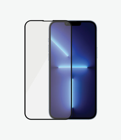 PanzerGlass - Gehärtetes Glas Case Friendly AB für iPhone 13 Pro Max und 14 Plus, schwarz