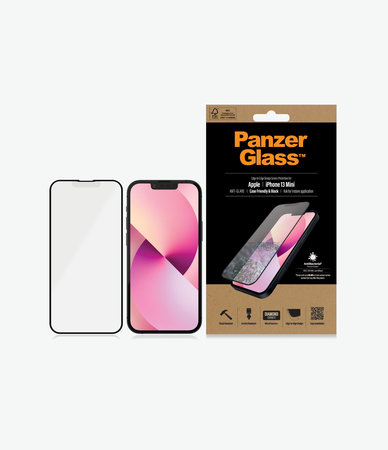 PanzerGlass - Gehärtetes Glas Case Friendly Anti-Glare AB für iPhone 13 mini, black