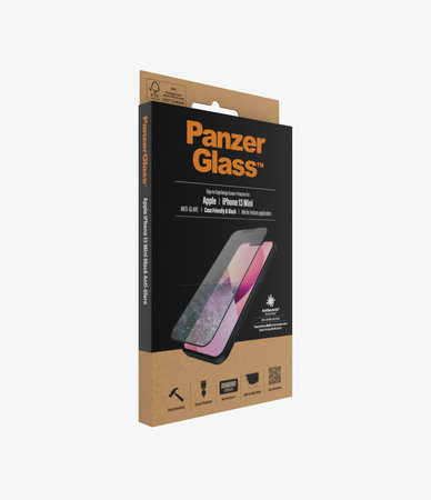 PanzerGlass - Gehärtetes Glas Case Friendly Anti-Glare AB für iPhone 13 mini, black