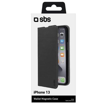 SBS - Fall Book Wallet Lite für iPhone 13, schwarz