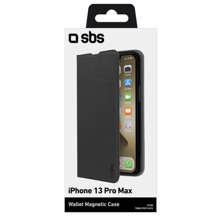 SBS - Fall Book Wallet Lite für iPhone 13 Pro Max, schwarz