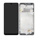 Samsung Galaxy M22 M225F - LCD Display + Touchscreen Front Glas + Rahmen (Black) - GH82-26153A, GH82-26866A Genuine Service Pack