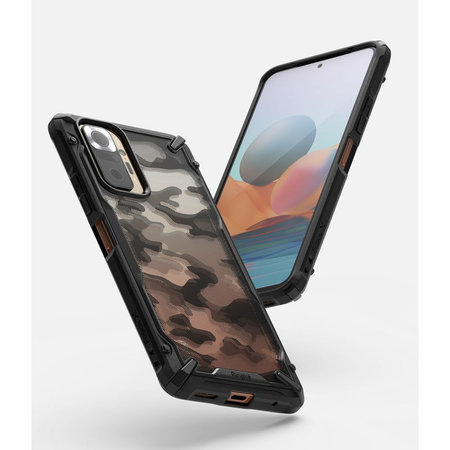 Ringke - Fusion X Hülle für Xiaomi Redmi Note 10 Pro, schwarze Tarnung
