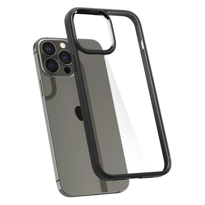 Spigen - Hülle Ultra Hybrid für iPhone 13 Pro Max, schwarz