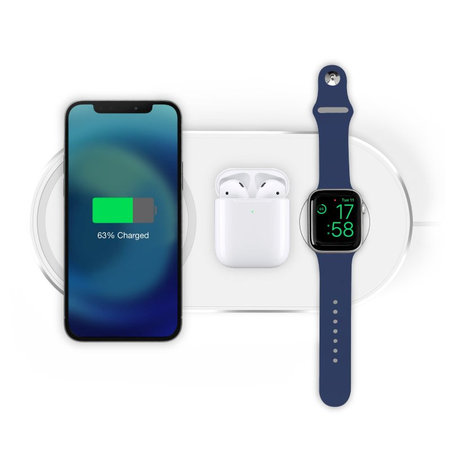 SBS - Drahtloses Ladegerät 3in1, weiß