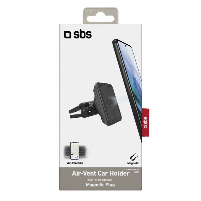 SBS - Autohalterung für Lüftung, magnetisch, rechteckig, schwarz