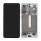 Samsung Galaxy S21 FE G990B - LCD Display + Touchscreen Front Glas + Rahmen (White) - GH82-26414B, GH82-26420B, GH82-26590B Genuine Service Pack