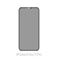 FixPremium Privacy Anti-Spy Glass - Gehärtetes Glas für iPhone X, Xs und 11 Pro