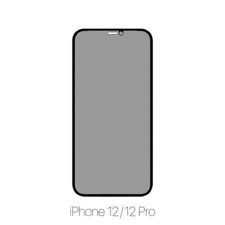 FixPremium Privacy Anti-Spy Glass - Gehärtetes Glas für iPhone 12 und 12 Pro