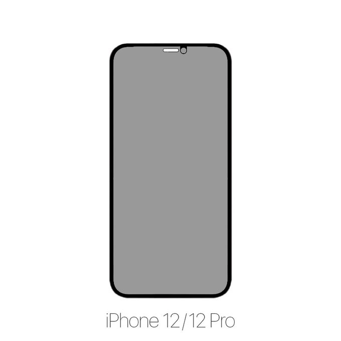FixPremium Privacy Anti-Spy Glass - Gehärtetes Glas für iPhone 12 und 12 Pro